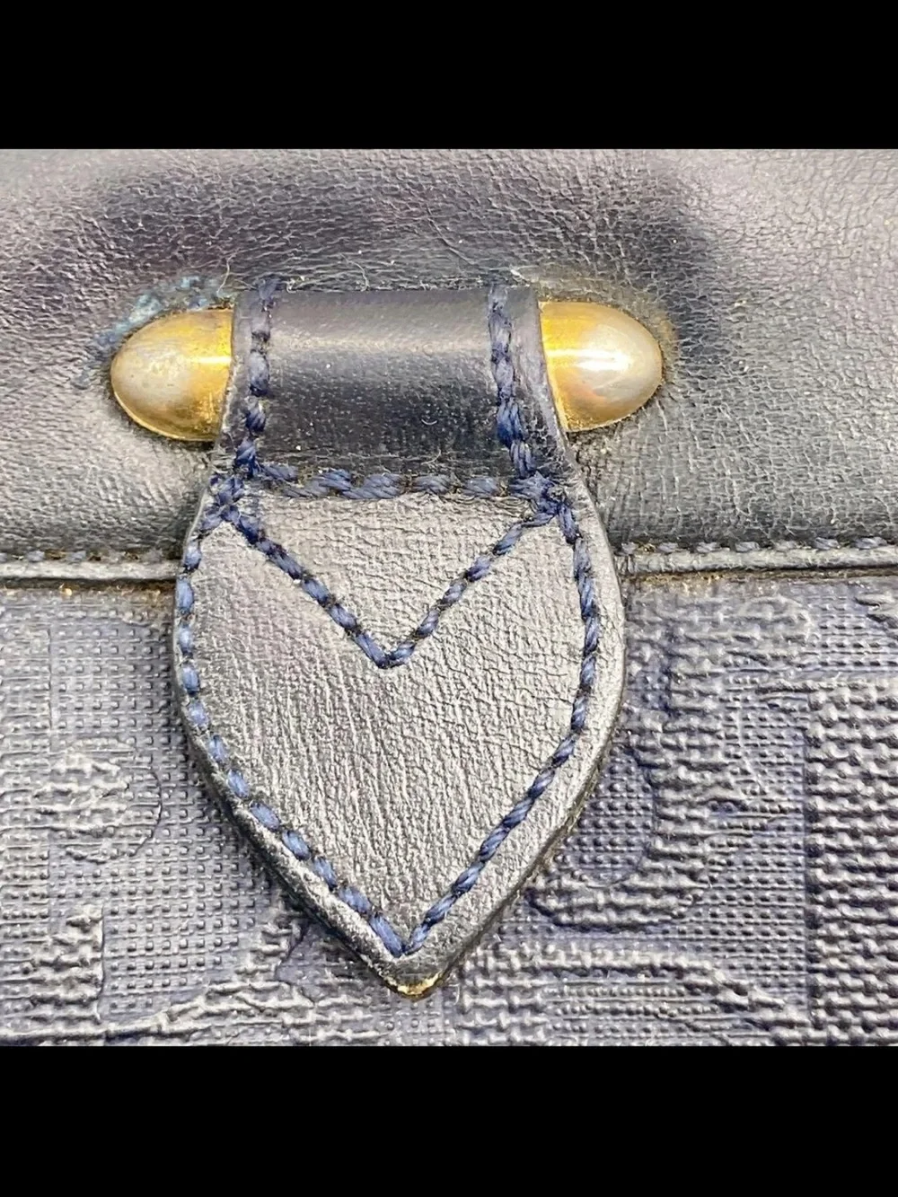 Dior Black Embossed Logo Shoulder Bag